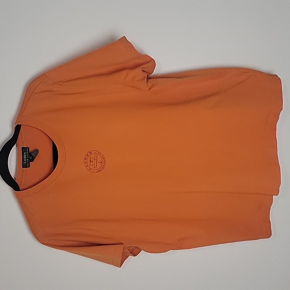LAUREN RALPH LAUREN SHORT SLEEVE ORANGE TEE SHIRT 100% COTTON SIZE 1x